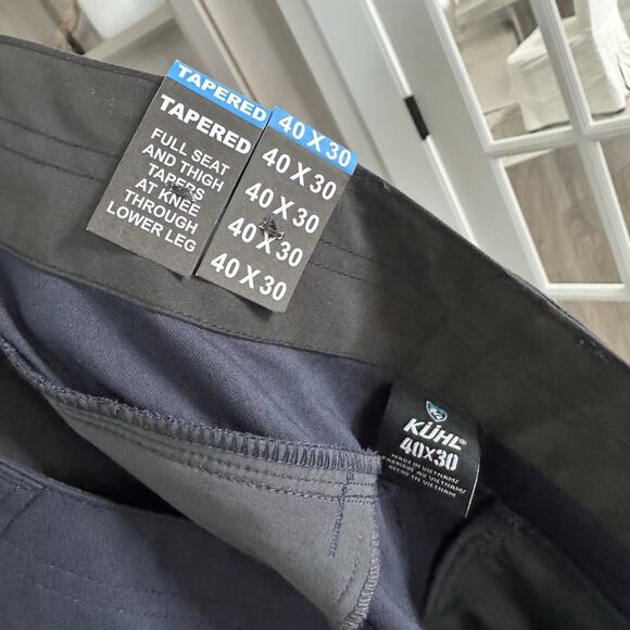 Kuhl Resistor Lite Abrasive Resistant Pirate Blue Tapered Chino Pants 40x 30 NEW - Picture 6 of 7